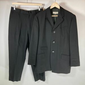 1円 美品 DRIES VAN NOTEN ドリスヴァンノッテン3Bブラック セットアップ スーツ ジャケットパンツ スラックス C-TK1003 サイズ(48) 90s 