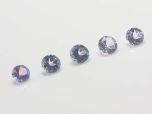 変わった色合いのタンザナイト（ゾイサイト） 5ピース 1.38ct