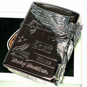 ZIPPO ライター ハーレーダビッドソン ジッポ チョコブラウン チタン加工 3面大型メタル イーグル HARLEY-DAVIDSON 日本国内限定モデル