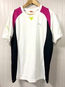 プーマPUMA スポーツシャツ　L 良デザイン　22-1122-03