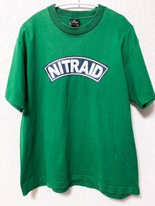 NITRAID ナイトレイド アーチロゴTシャツ 半袖 Mサイズ メンズ グリーン 緑