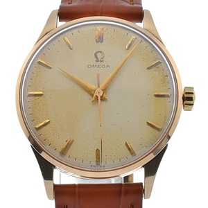 オメガ OMEGA ヴィンテージ Ref.2810-30 K14YG/レザー Cal.283 手巻き メンズ G#130361