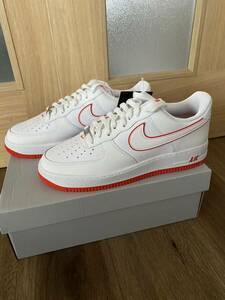 新品未使用正規品 箱タグ付NIKE エアフォース1 07 AIR FORCE 1 Low 27.5cm US9.5 ホワイト/ピカンテレッド/ホワイト ナイキ スニーカー 白