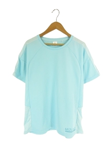ミズノ MIZUNO Tシャツ クルーネック 半袖 ロゴ シンプル 水色 XL QQQ レディース
