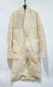 fumika uchida フミカウチダ VINTAGE FISHERMAN PATCHWORK パッチワーク ニット カーディガン コート Y-305460