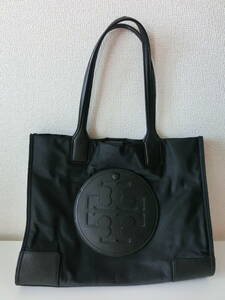 中古品 保管品 TORY BURCH トリーバーチ エラ トートバッグ ナイロン レザー ブラック/激安1円スタート　