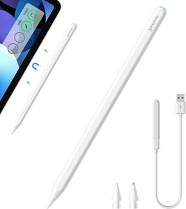 GOOJODOQ 新型 GD13+ スタイラスペン ワイヤレス充電式+Type-C充電式 iPad用 タッチペン Bluetooth ペンシル