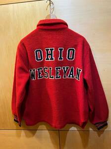 Wilson ビンテージ ジャケット 赤 40s 50s OHIO WESLEYAN OWUオハイオ ウェスレヤン大学 42 ウィルソン 古着