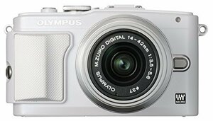 OLYMPUS ミラーレス一眼 PEN Lite E-PL6 レンズキット ホワイト E-PL6 LKIT(中古品)