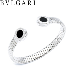 BVLGARI ブルガリ トゥボガス オニキス METAL メタル バングル ブレスレット シルバー