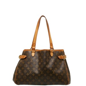 ルイ ヴィトン モノグラム バティニョール オリゾンタル ショルダーバッグ M51154 ブラウン PVC レザー LOUIS VUITTON 【中古】