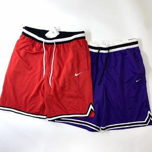 NIKE ナイキ バスケ ビッグサイズ ショーツ ２枚セット 紫赤 3XL DR7229-547/DQ1161-657 24-0424-2-10/11