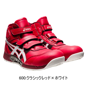 アシックス　25.5cm　CP308AC　3本マジック ハイカット　クラシックレッド×ホワイト【asics】