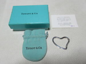 ■美品1998年購入 現行定価1.4万 共箱付！Tiffany&Co.ティファニー キーリング オープン ハート エルサペレッティ スターリングシルバー925