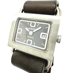 HERMES エルメス BA1.210 バレニア クォーツ デイト 腕時計 シルバー レディース【中古】