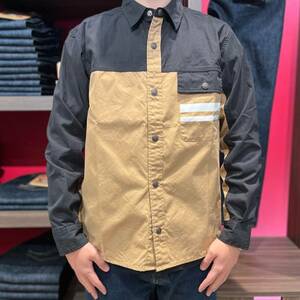 桃太郎ジーンズ (MOMOTARO JEANS) - 42inch XLサイズ 出陣 コンビネーションシャツ アウトドア キャンプ 日本製 (タグ付き新品未使用品)