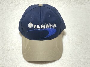 ヤマハ レーシング キャップ 帽子 刺繍ロゴ team YAMAHA racing　新品　フリーサイズ （55~58cm程度） 紺/茶