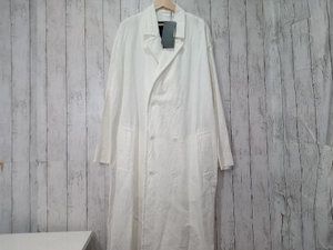 ATON エイトン SILK LINEN SHANTUNG シルクリネントレンチコート コットン63%x麻27%x絹10% ホワイト 06 店舗受取可