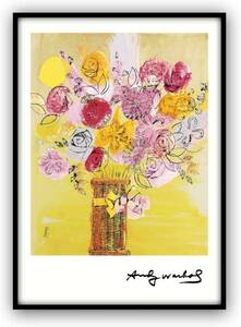 【模写】 A3サイズ アンディ・ウォーホル 花の絵 アンディ ウォーホル 壁掛け アートポスター 絵画 絵 現代アート アンディウォーホル A3