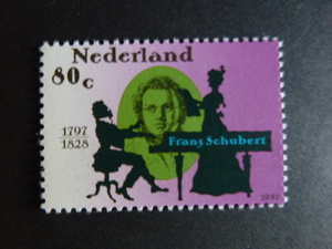 C-36 オランダ切手　音楽作曲家　シューベルト　２００年祭