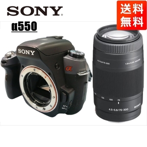 ソニー SONY α550 75-300mm 望遠 レンズセット デジタル一眼レフ カメラ 中古
