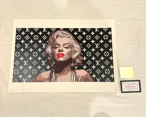 世界限定100枚 DEATH NYC マリリン・モンロー ルイヴィトン LOUISVUITTON Dismaland ポップアート アートポスター 現代アート KAWS Banksy