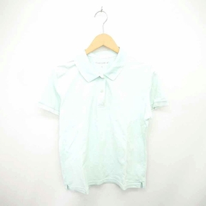 セオリア THEORIA シャツ ポロシャツ ステンカラー 無地 シンプル 半袖 4L 薄緑 ミントグリーン /TT41 レディース