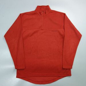 モンベル mont-bell シャミース フリース ハーフジップシャツ 赤系 メンズ L アウトドア
