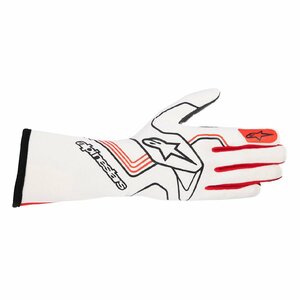 alpinestars(アルパインスターズ) レーシンググローブ TECH-1 RACE V3 GLOVES Mサイズ 23 WHITE RED [FIA8856-2018公認]