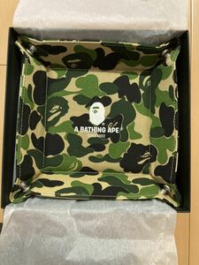 美品 ア ベイシング エイプ トレイ グリーンカモ 迷彩 BAPE ABC Tray (L) Green Camo A BATHING APE 小物入れ ケース 鍵