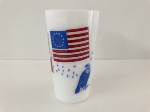 フェデラル ミルクガラス タンブラー アメリカ USA 自由の女神 星条旗 ヴィンテージ vintage federal ビンテージ [fe-715]