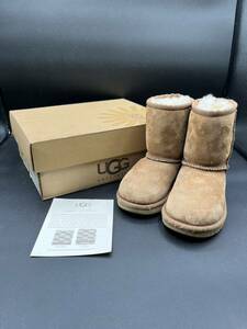 ■UGG/アグ■KIDS CLASSIC■キッズ用■ムートンブーツ■15.5cm■キャメル■シープスキン■5251T■