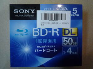 SONY ビデオ用BD-R 追記型 片面2層50GB 4倍速 ホワイトプリンタブル 5枚パック 5BNR2VGPS4