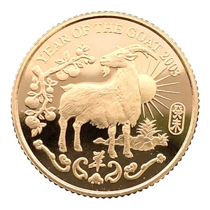  干支申金貨 犬 香港 22金 2003年 3.9g イエローゴールド コイン GOLD コレクション 美品