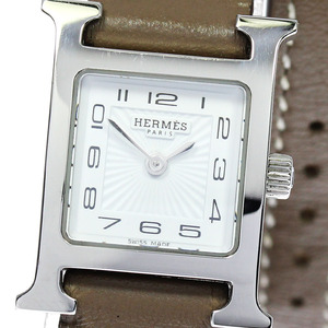 エルメス HERMES HH1.110 Hウォッチ ミニ ドゥブルトゥール クォーツ レディース 良品 _811402