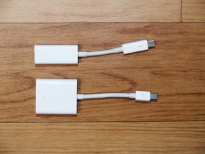Apple純正 Mini DisplayPort-VGAとThunderboltーEthernet 変換アダプタ 2点セット 中古品