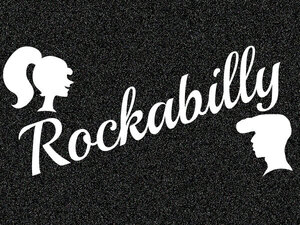 「Rockabilly」カッティングステッカー(1)特殊カラー(ラメ、再帰反射)　 Rock’ｎRoll Oldies ロックンロール オールディーズ