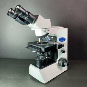 e84932★OLYMPUS オリンパス システム双眼生物顕微鏡 CX31 対物レンズ 通電確認 社外コード付き 理科 科学 実験 光学機器 研究所備品