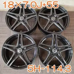 Laffite 18×7.0J+55 5H×114.3 ４本 YH115