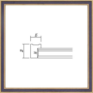 正方形の額縁 木製フレーム 7910 350角 （ 35角 ）サイズ ネイビー