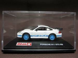 リアル-Ｘ★PORSCHE 911 GT3 RS ホワイト/ブルー★ダイキャスト 1/72スケール★REAL-X