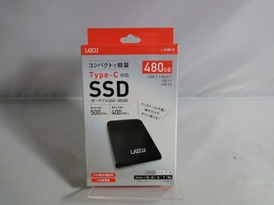 期間限定セール 【未使用】 リーダーメディアテクノ LAZOS ポータブルSSD 480GB L-S480-B