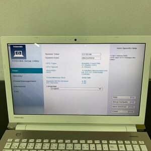 OL006.型番：T65/EG .0501.TOSHIBA dynabook.PT65EGP-SJA.CPU i7-7500U.メモリ4GB.本体のみ.ジャンク