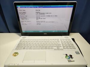 【ジャンク】富士通 LIFEBOOK AH77/W FMVA77WW Core i7-6700HQ BIOS起動可能 マザーボード 液晶ライン抜け キーボード【動作確認済み】