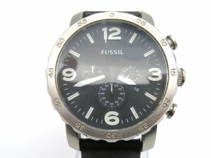 1円◆稼働◆ フォッシル JR1136 ブラック クオーツ メンズ 腕時計 L62005