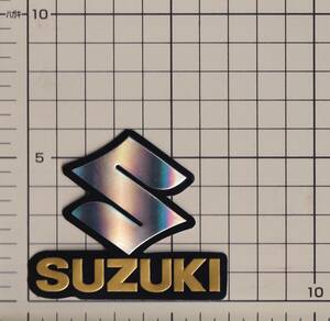 スズキ ホログラム ステッカー SUZUKI sticker Racing 文字あり 金色 ゴールド gold
