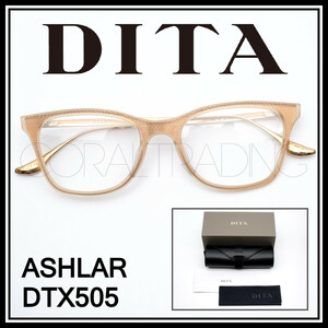 23246★新品本物！DITA ASHLAR DTX505 ローズゴールド コンビネーションフレーム ウェリントンシェイプ 高級メガネフレーム 眼鏡 日本製