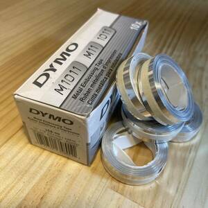 【@1000円・5個・糊付き】ダイモ 12ミリ アルミニウム テープ シール付き DYMO with adhesive