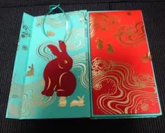 ティファニー 祝儀袋8枚・飾り物1個セット 2023中国旧正月限定デザイン