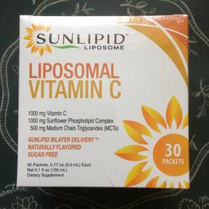 * 国内発送 送料無料 SunLipid リポソーム ビタミンC 天然香料使用リポソーマル型 30包 / リポスフェリック リプライセル 飲む点滴サプリ *